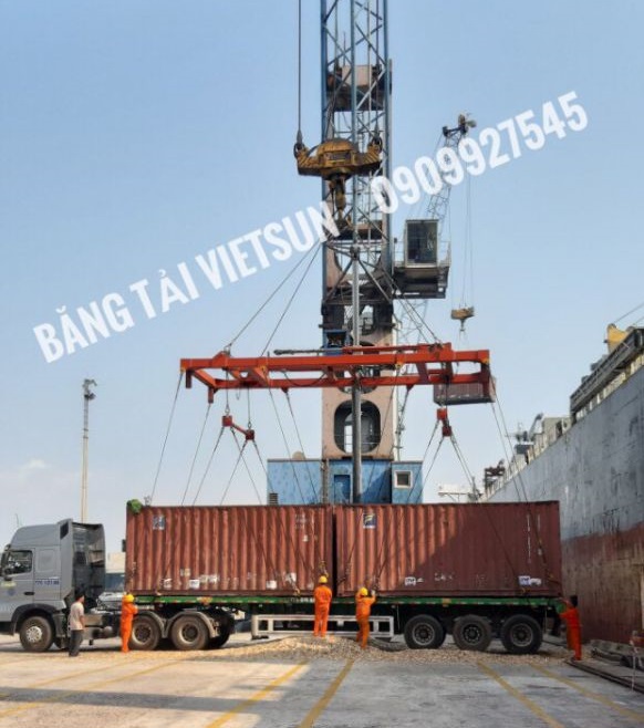 Thiết bị gắp container xã đáy - Băng Tải Vietsun - Công Ty TNHH Thương Mại Và Dịch Vụ Kỹ Thuật Cơ Điện Mặt Trời Việt